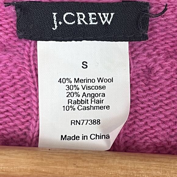J Crew Pink CableKnit Sweater Vest Womens Small Merino Wool Preppy Schoolgirl - Picture 6 of 9